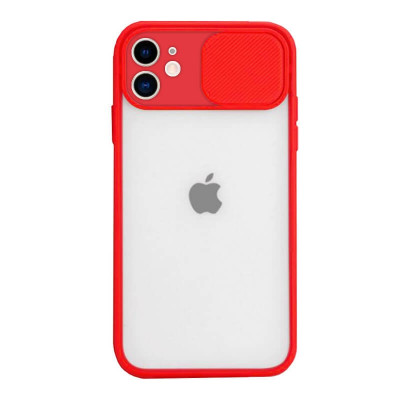 Apple iPhone 11 Cam Cover Suojakuori, Punainen