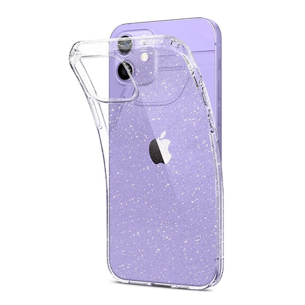 Apple iPhone 12 / 12 Pro Spigen Liquid Crystal Glitter Suojakuori, Kirkas
