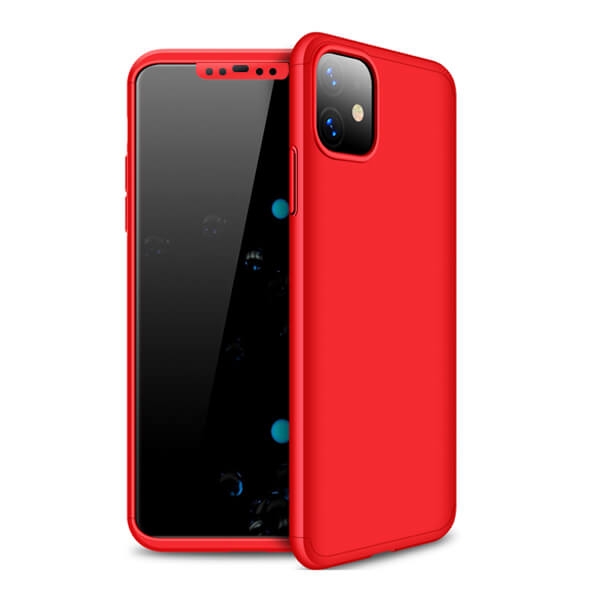 Apple iPhone 12 Mini Full 360 Suojakuori, Punainen