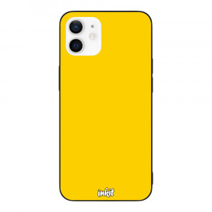 Apple iPhone 12 Mini Inkit Suojakuori, One Color Yellow