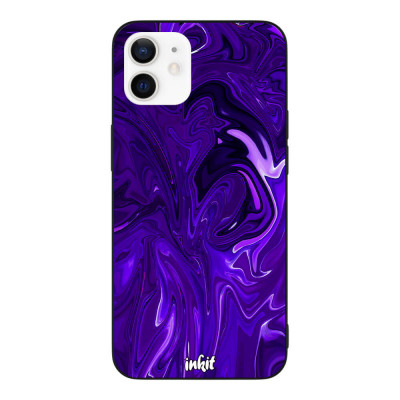 Apple iPhone 12 Mini Inkit Suojakuori, Purple Swirl