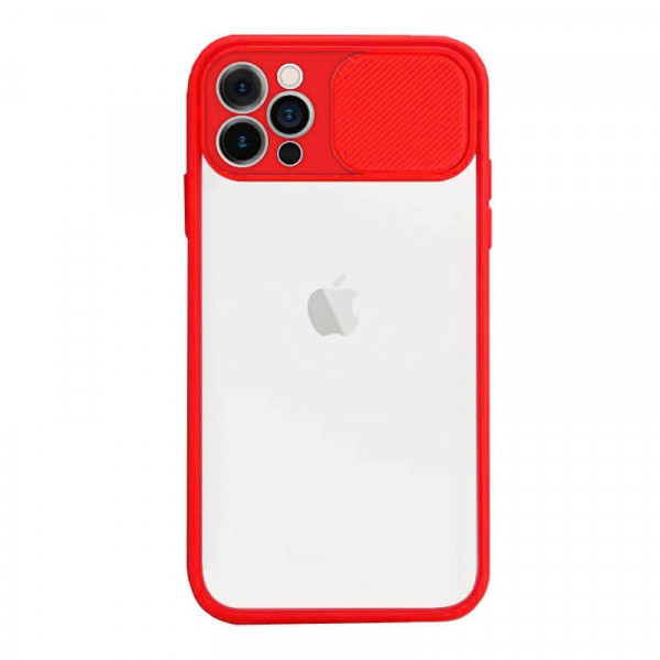Apple iPhone 12 Pro Cam Cover Suojakuori, Punainen