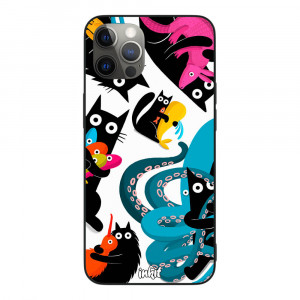 Apple iPhone 12 Pro Max Inkit x Merle Goll Suojakuori, Cuddly Cats