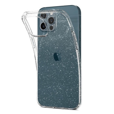 Apple iPhone 12 Pro Max Spigen Liquid Crystal Glitter Suojakuori, Kirkas