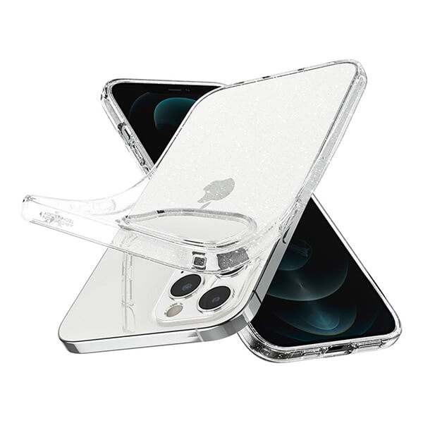 Apple iPhone 12 Pro Max Spigen Liquid Crystal Glitter Suojakuori, Kirkas