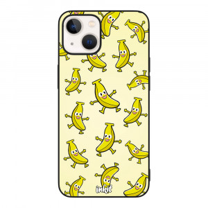 Apple iPhone 13 Inkit Suojakuori, Happy Bananas