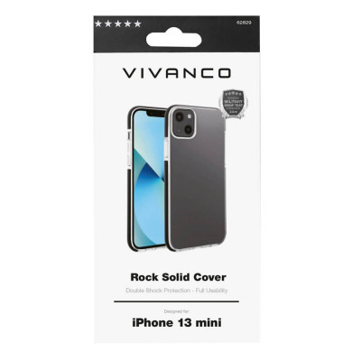 Apple iPhone 13 Mini Vivanco Rock Solid Suojakuori, Musta