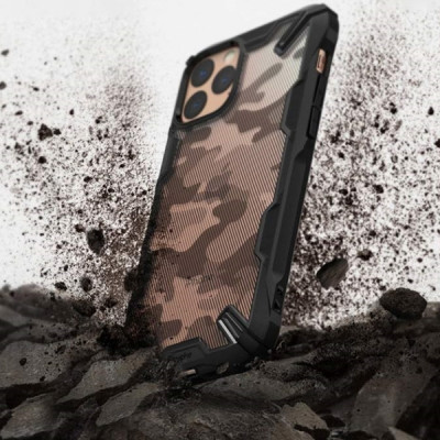 Apple iPhone 13 Pro Ringke Fusion X Suojakuori, Musta / Camo