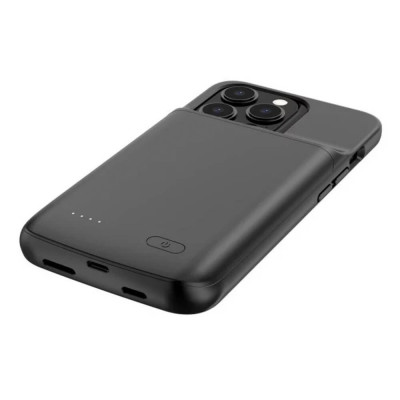 Apple iPhone 14 Plus / 14 Pro Max Tech-Protect Powercase Suojakuori varavirtalähteellä, 5000mAh, Musta