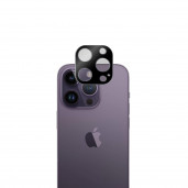 Apple iPhone 15 Pro / 15 Pro Max Mobbit Takakameran Panssarilasi, Musta