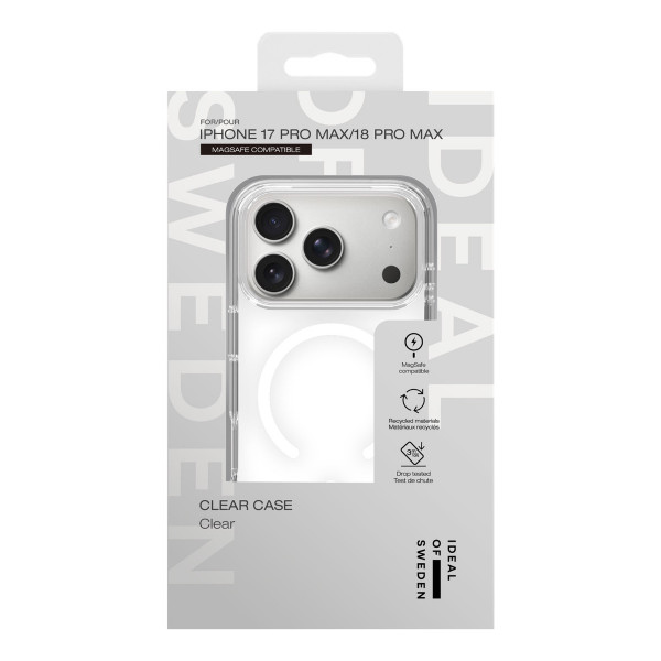 Apple iPhone 17 Pro Max / 18 Pro Max iDeal of Sweden Clear MagSafe Suojakuori, Kirkas