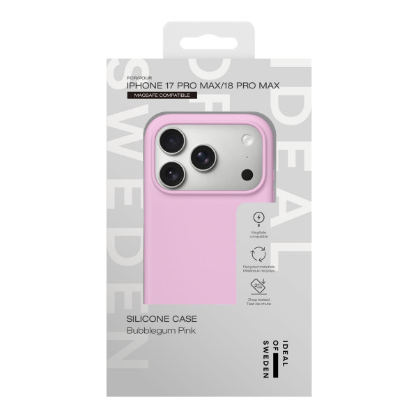 Apple iPhone 17 Pro Max / 18 Pro Max iDeal of Sweden Silicone MagSafe Suojakuori, Bubblegum Pink