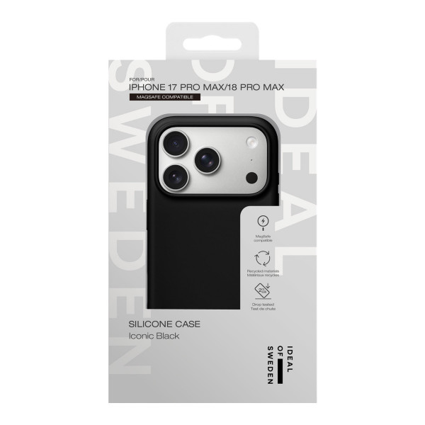 Apple iPhone 17 Pro Max / 18 Pro Max iDeal of Sweden Silicone MagSafe Suojakuori, Musta