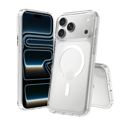 Apple iPhone 17 Pro Max / 18 Pro Max Screenor Bumper MagSafe Suojakuori, Kirkas