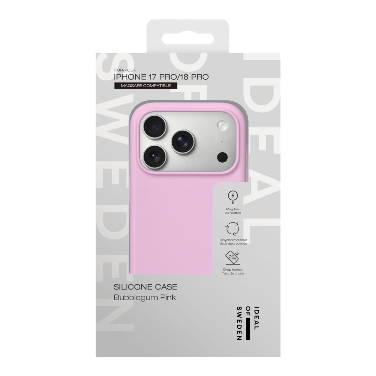 Apple iPhone 17 Pro / 18 Pro iDeal of Sweden Silicone MagSafe Suojakuori, Bubblegum Pink