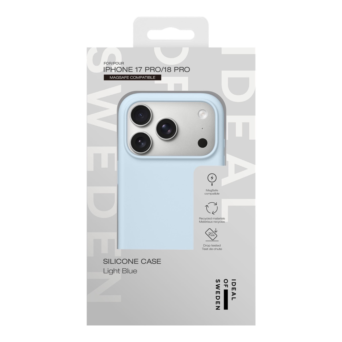 Apple iPhone 17 Pro / 18 Pro iDeal of Sweden Silicone MagSafe Suojakuori, Light Blue