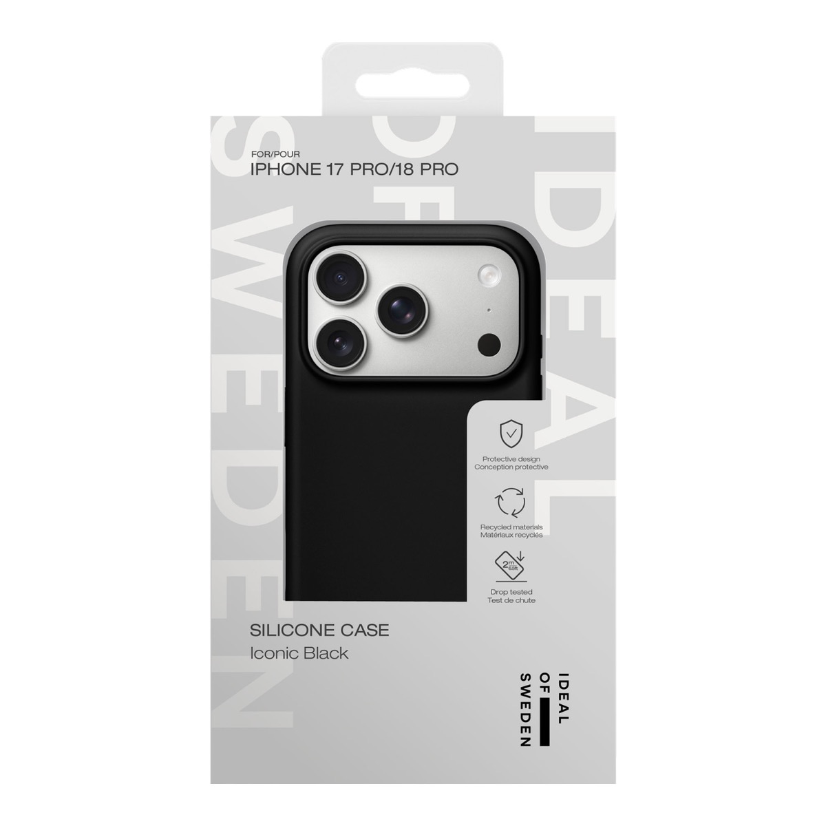 Apple iPhone 17 Pro / 18 Pro iDeal of Sweden Silicone MagSafe Suojakuori, Musta