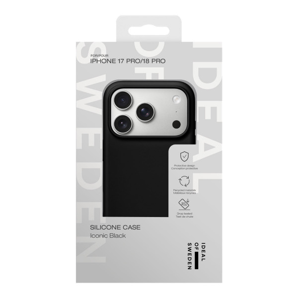 Apple iPhone 17 Pro / 18 Pro iDeal of Sweden Silicone MagSafe Suojakuori, Musta