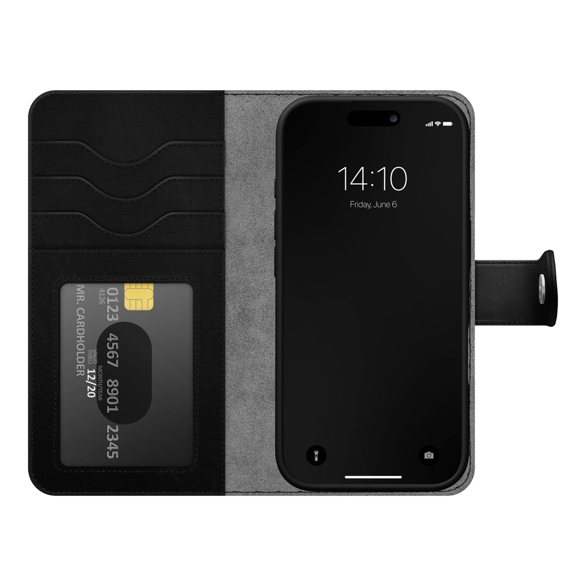 Apple iPhone 17 Pro Max / 18 Pro Max iDeal of Sweden Magnet Wallet+ MagSafe Suojakotelo, Musta