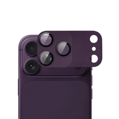 Apple iPhone 18 Pro Max Screenor Vizor+ Magnetic Takakameran Suojus, Viininpunainen