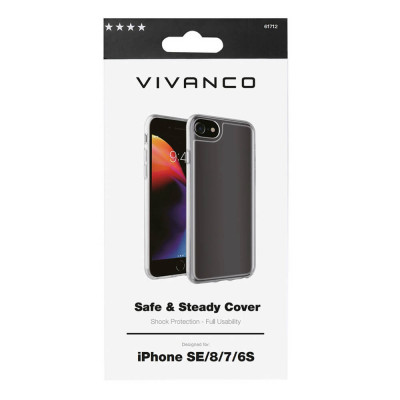 Apple iPhone 6 / 6s / 7 / 8 / SE (2020/2022) Vivanco Safe & Steady Suojakuori, Kirkas