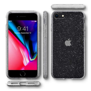 Apple iPhone 7 / 8 / SE (2020/2022) Spigen Liquid Crystal Glitter Suojakuori, Kirkas