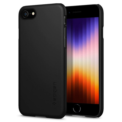 Apple iPhone 7 / 8 / SE (2020/2022) Spigen Thin Fit Suojakuori, Musta