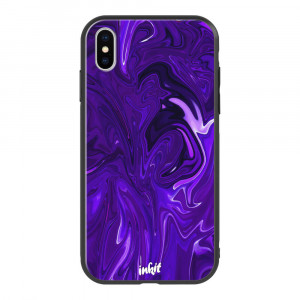 Apple iPhone X / XS Inkit Suojakuori, Purple Swirl