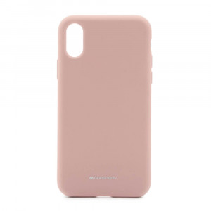 Apple iPhone X / XS Goospery Silicone Suojakuori, Vaaleanpunainen