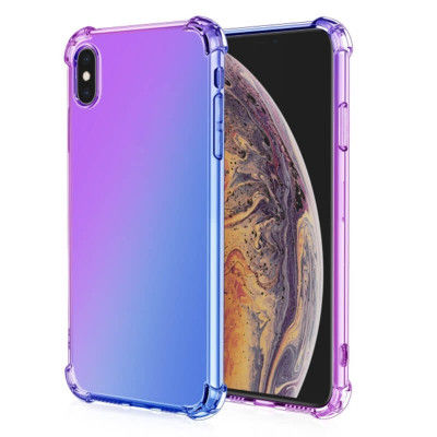Apple iPhone X / XS Gradient Suojakuori, Violetti – Sininen