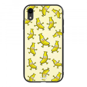 Apple iPhone XR Inkit Suojakuori, Happy Bananas