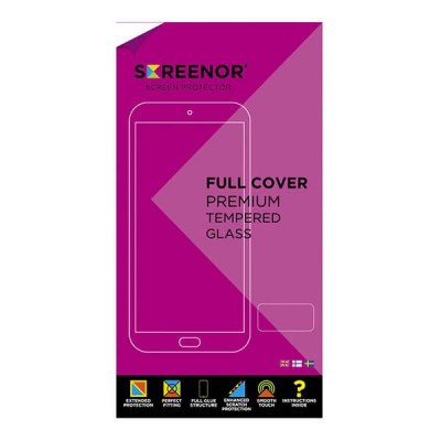 OnePlus Nord N100 Screenor Full Cover Panssarilasi, Musta