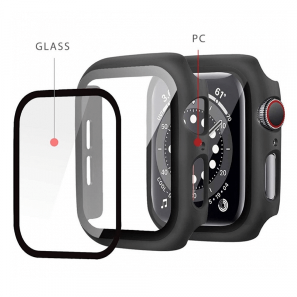 Apple Watch 7 / 8 (45mm) Tech-Protect Defense 360° Suojakuori, Musta