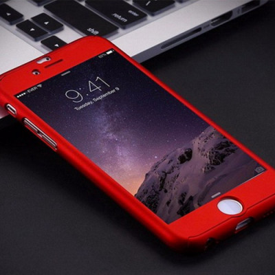 Apple iPhone 6 / 6s Suojakuori Full 360, Punainen