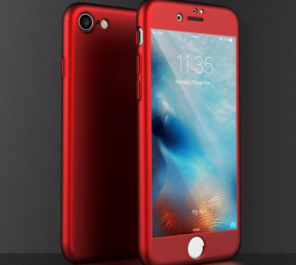 Apple iPhone 7 / 8 / SE (2020/2022) Suojakuori Full 360°, Punainen