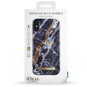 Apple iPhone X / XS iDeal of Sweden suojakuori Midnight Blue Marble