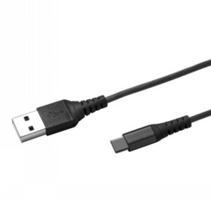 Celly Extreme Nylon USB-C Kaapeli 1m, Musta