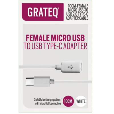 Grateq Micro USB - USB-C Adapteri