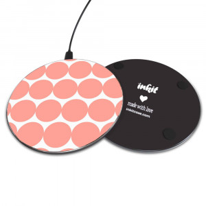 Inkit Wireless Charger Langaton Laturi, Peachy Balls
