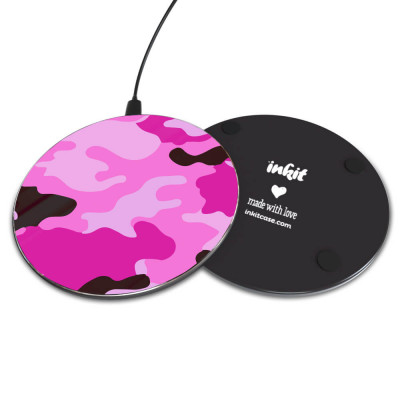 Inkit Wireless Charger Langaton Laturi, Pink Camo