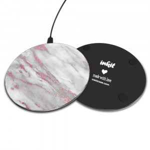 Inkit Wireless Charger Langaton Laturi, Pinky Marble