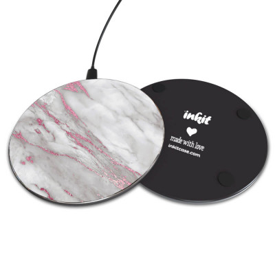 Inkit Wireless Charger Langaton Laturi, Pinky Marble