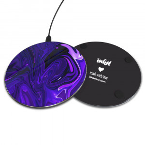 Inkit Wireless Charger Langaton Laturi, Purple Swirl
