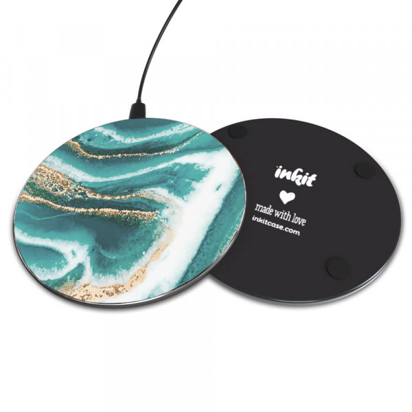 Inkit Wireless Charger Langaton Laturi, Turquoise Marble