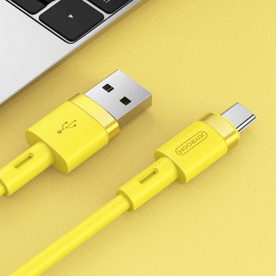 Joyroom USB-C Silikoninen kaapeli, 1.2m, Keltainen