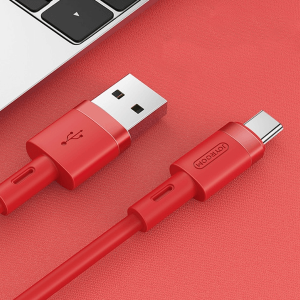 Joyroom USB-C Silikoninen kaapeli, 1.2m, Punainen