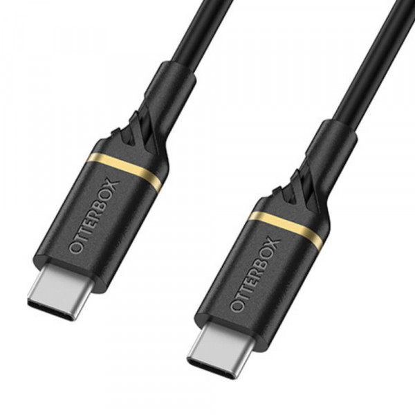 Otterbox Fast Charge USB-C - USB-C Pikalatauskaapeli 2m, Musta