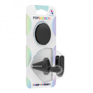 PopSockets PopMount 2 autoteline + PopGrip puhelinpidike, Musta