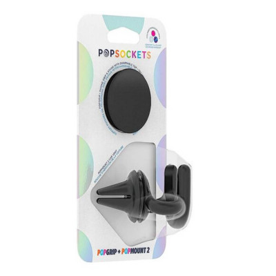 PopSockets PopMount 2 autoteline + PopGrip puhelinpidike, Musta