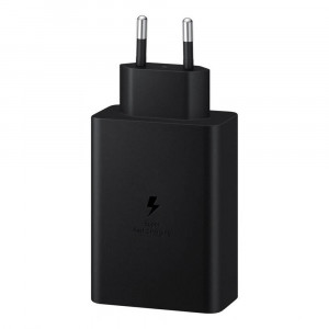 Samsung 65W Power Adapter Trio 2 x USB-C + USB-A Pikalaturi, Musta